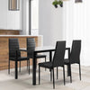 Sleek Glass Dining Set with Stylish Chairs