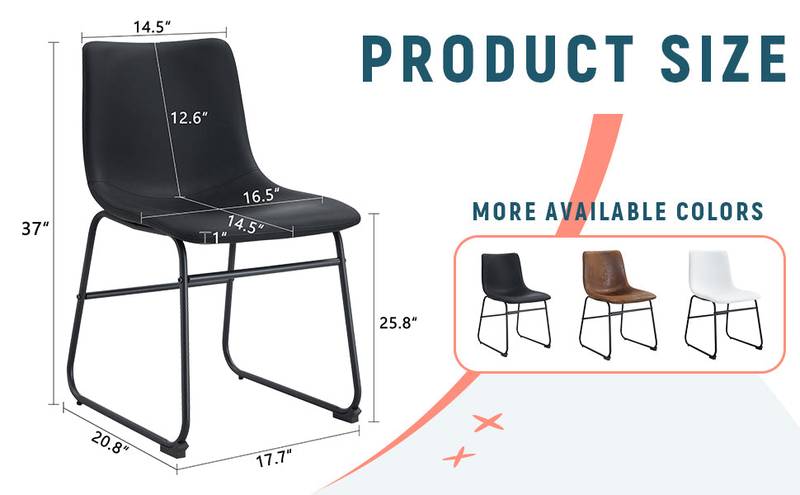 Sleek Black PU Leather Chair