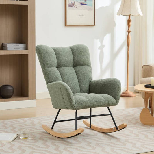 Cozy Green Rocking Glider - Perfect for Nurseries & Living Rooms