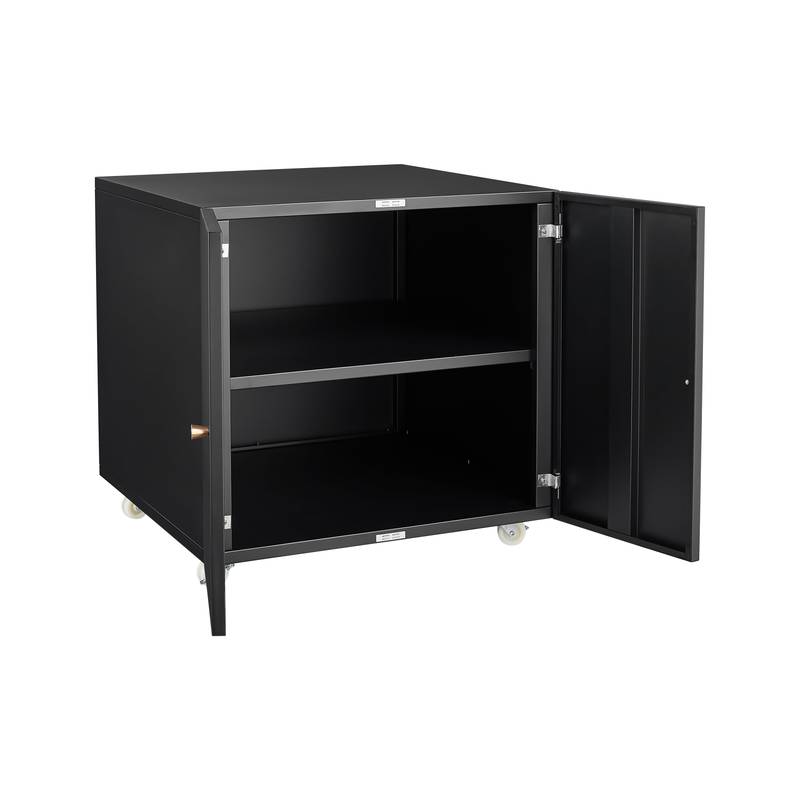 Mobile Black Copier Cabinet
