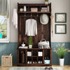 Entryway Essentials: Stylish Hall Tree with Hooks & Storage Bench