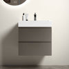 Sleek Gray Floating Vanity with Sink
