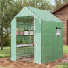 Cozy Garden Retreat: Portable Greenhouse with Roll-Up Access & Shelves