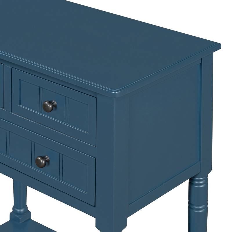 Navy Slim Storage Console Table