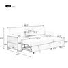 Chic Light Gray Chaise Lounge with Hidden Storage and USB Charger