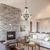 Sleek White Wooden Chandeliers