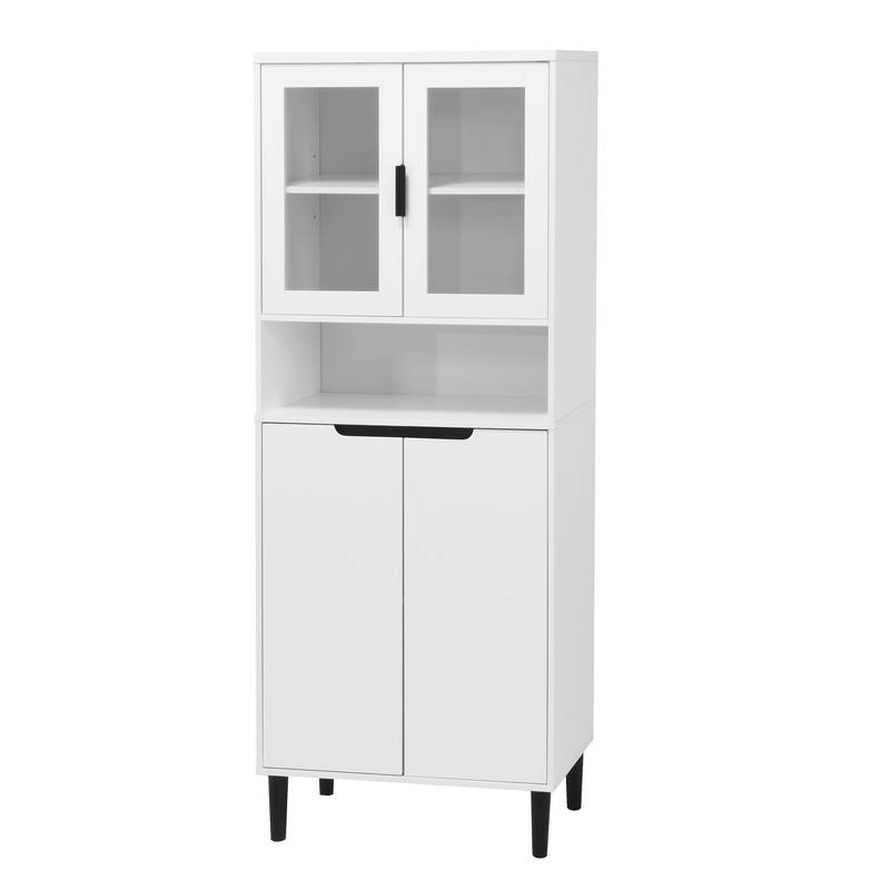 Elegant Glass-Front Storage Bookcase