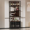 Chic Industrial Wine & Glass Stand
