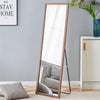 Elegant Wood Grain Full-Length Mirror