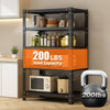 Versatile Black Storage Rack - Five-Tier Display & Organization Solution