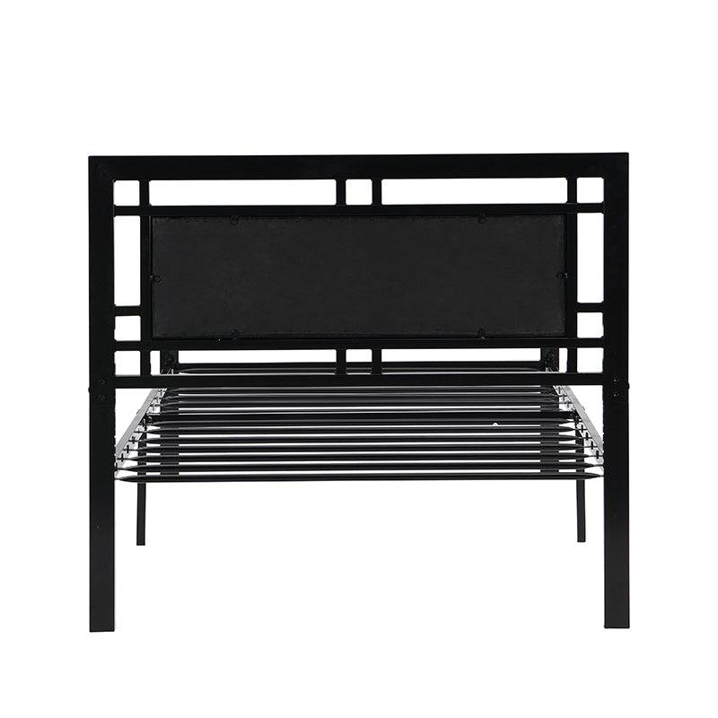Sleek Black Twin Metal Bed Frame