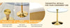 Chic Glass & Gold Round Dining Table