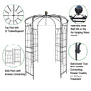 Chic Black Garden Arch for Celebrations