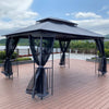 Cozy Outdoor Gazebo with Ventilated Roof & Mosquito Net