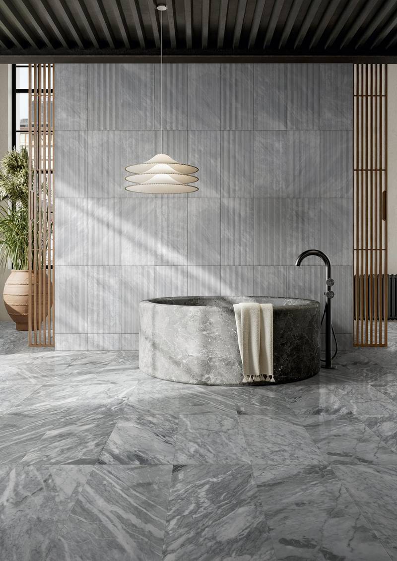 Elegant Gray Carrara Marble Wall Panels