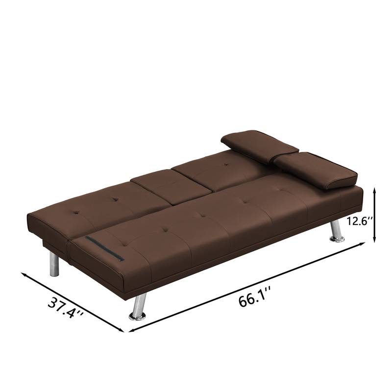 Cozy Convertible Sofa Bed with Modern Armrests