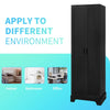 Versatile Black Storage Cabinet with Adjustable Shelves