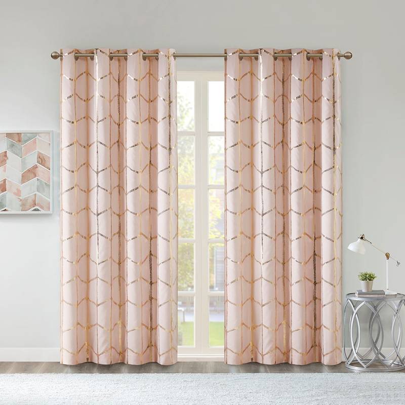 Sleek Blackout Metallic Curtain Panel