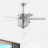Chic Chrome Ceiling Fan with Pull Chain