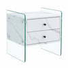 Chic Glass-Top Nightstand