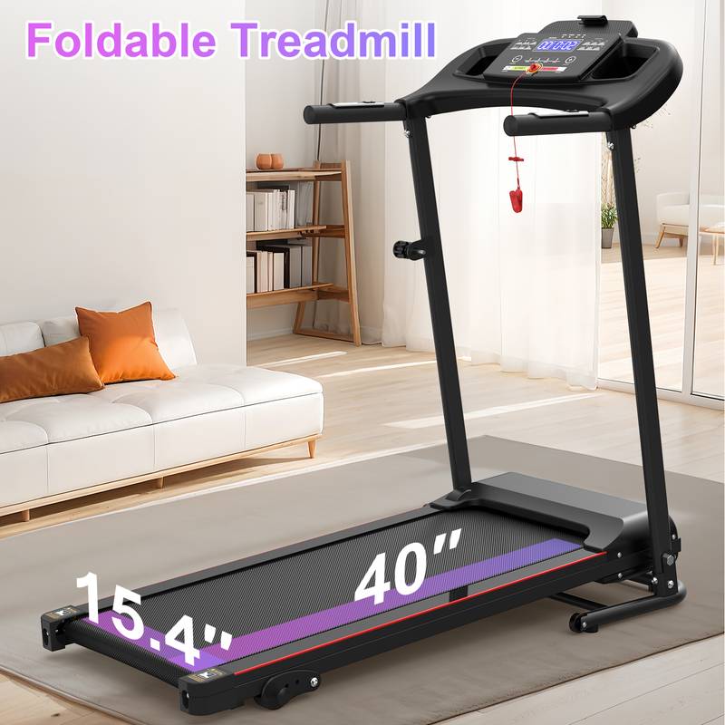 FitFold Treadmill: Your Indoor Running Buddy with Bluetooth and Heart Rate Monitor!
