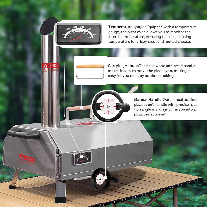 Sizzle & Serve: Portable Wood-Fired Pizza Oven