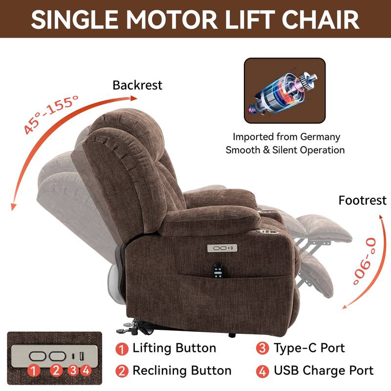 Cozy Lift Recliner with Vibration Massage and Heating