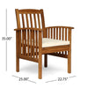 Cozy Acacia Dining Chairs Set with Cushions