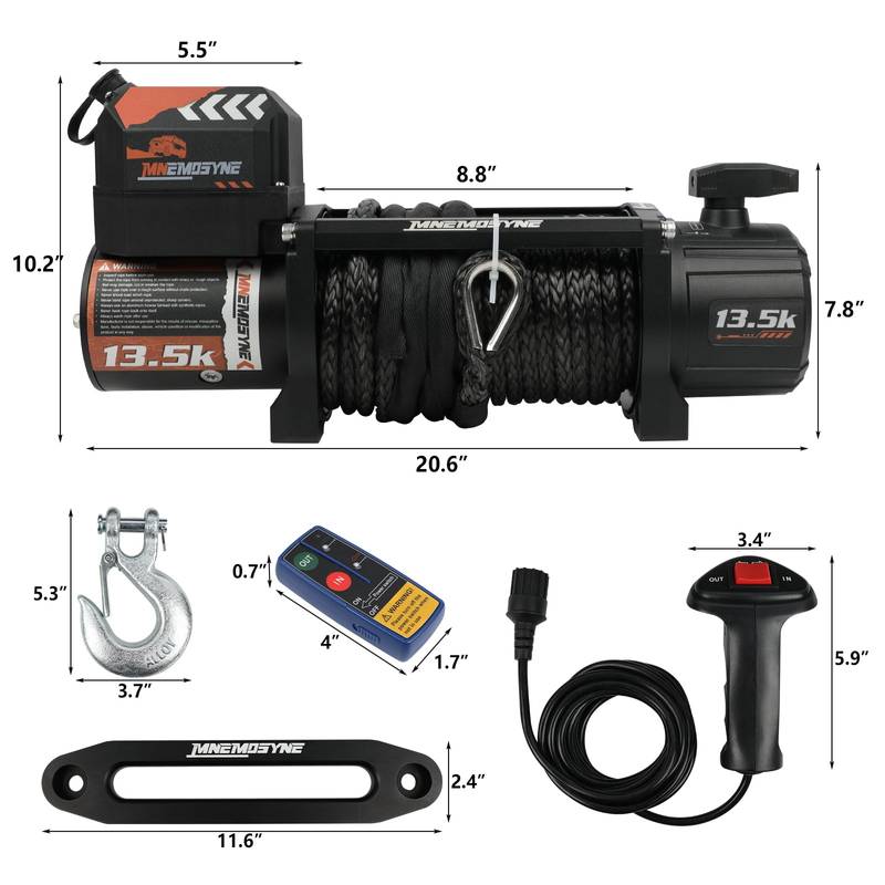 PowerPull Electric Winch – Heavy-Duty Synthetic Rope for Trucks and Jeeps