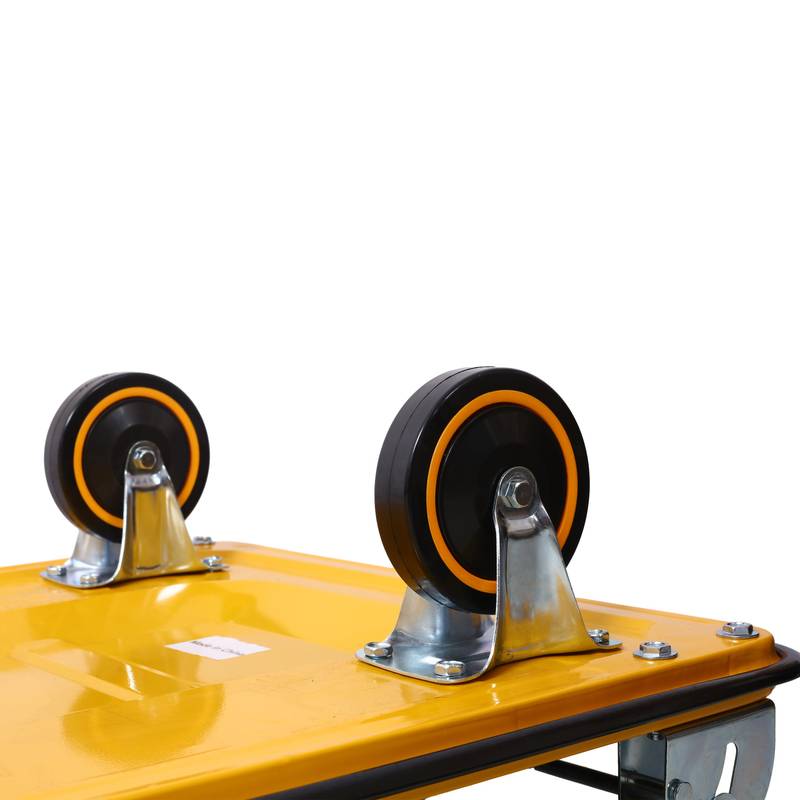 Versatile Heavy-Duty Folding Dolly in Black and Yellow