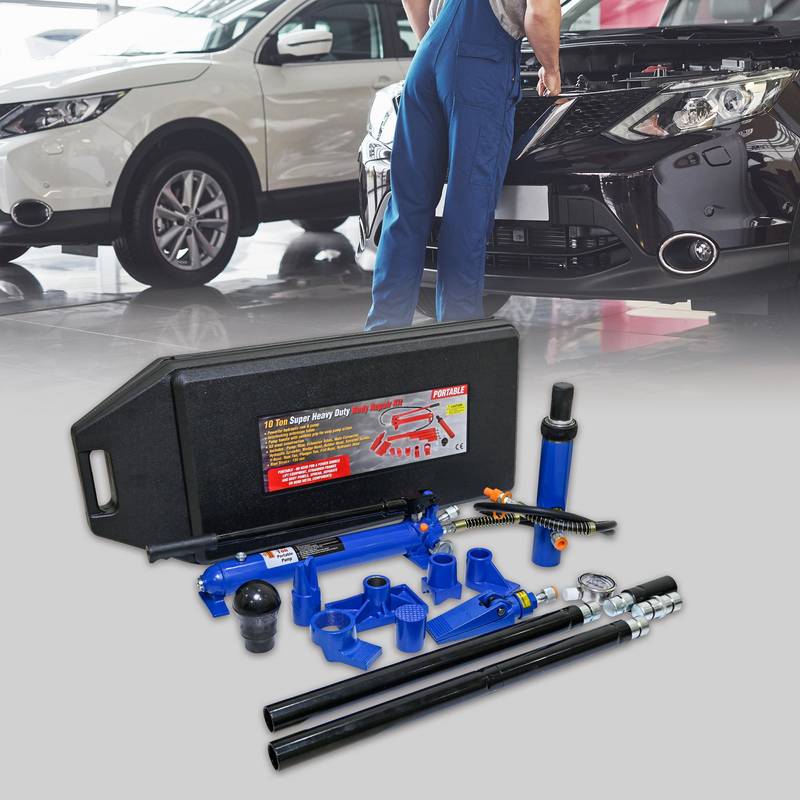 Portable Power: Hydraulic Gear in Bold Black & Blue