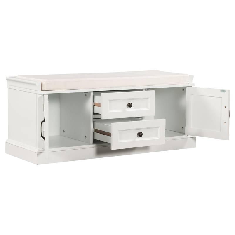 Cozy Storage Bench with Cushioned Seat