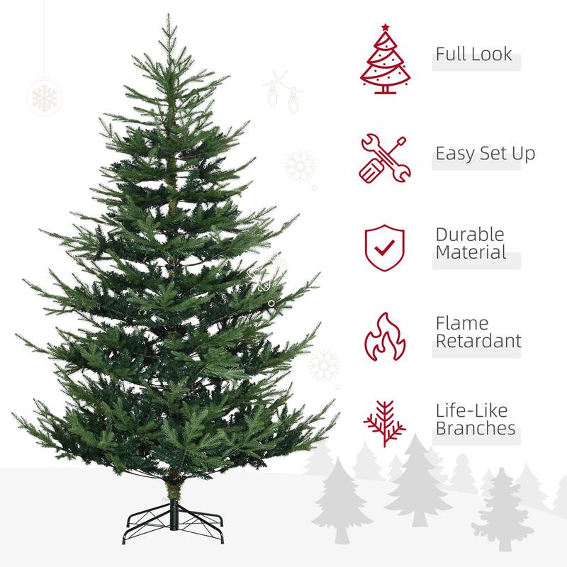 Evergreen Elegance: Realistic Hinged Christmas Tree