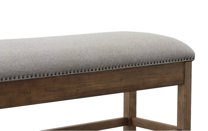 Grayson Stylish Storage Bench - Dark Brown