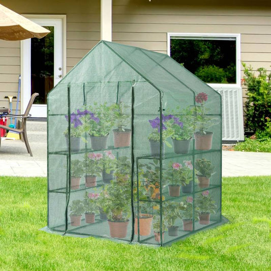 Cozy Greenhouse Haven - Portable Mini Garden Shelves for Indoor & Outdoor Plants