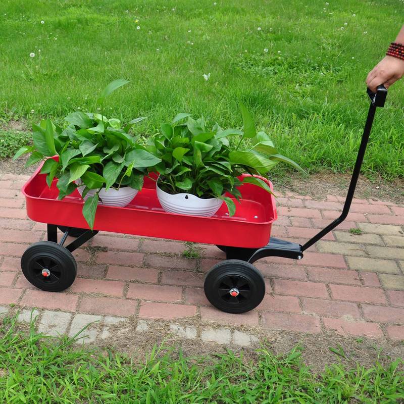 Rugged Red All-Terrain Garden Cart