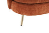Chic Orange Loveseat with Gold Legs