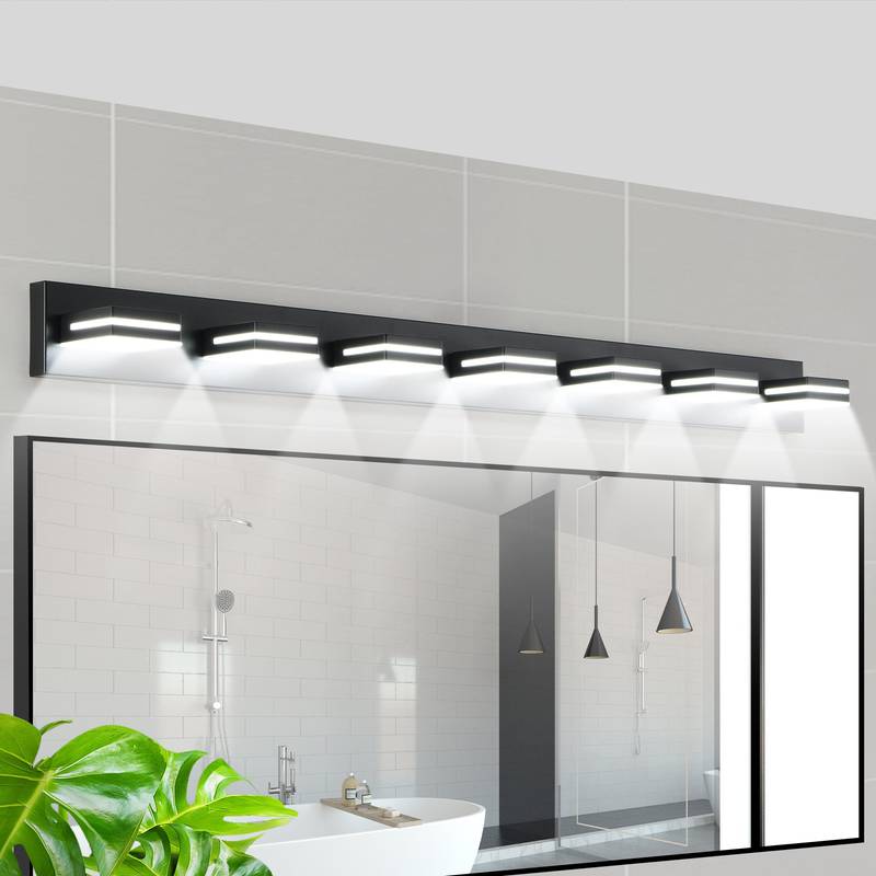 Sleek Black LED Vanity Light