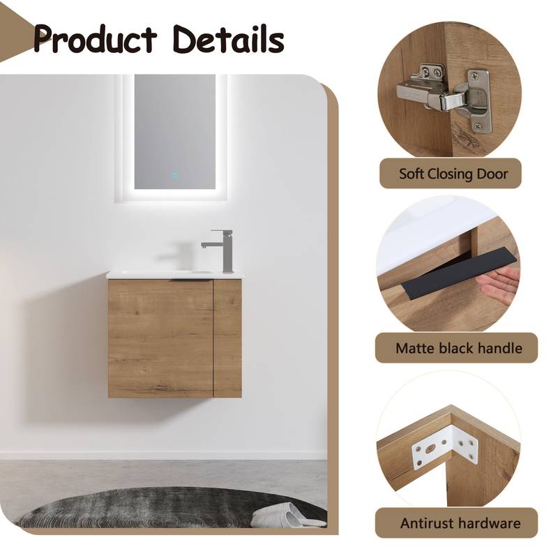 Sleek Space-Saving Bathroom Vanity with Sink