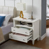 Charming Farmhouse Nightstand with Charging Station and Drawers