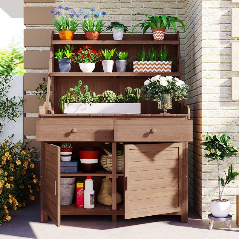 TOPMAX Garden Potting Station - Stylish & Functional Workbench