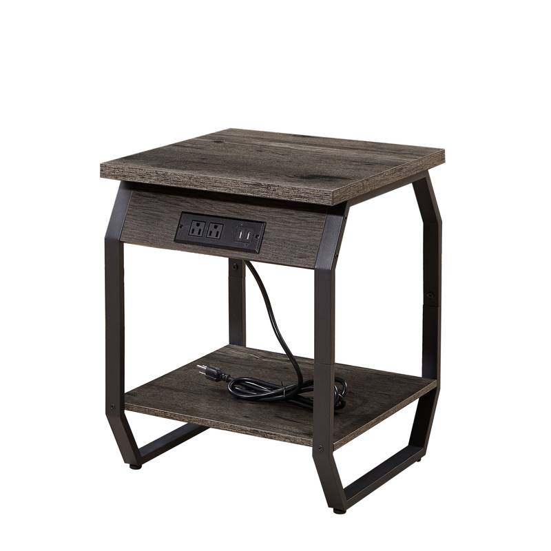 Stylish Charging End Tables - Set of Two with USB Ports