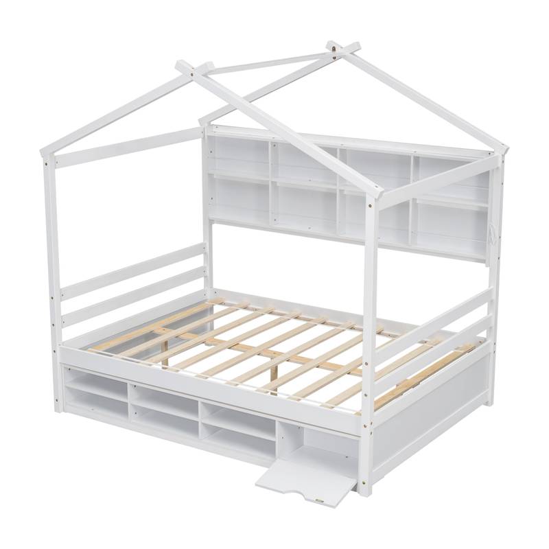 Cozy Haven Bed with Roof & Storage