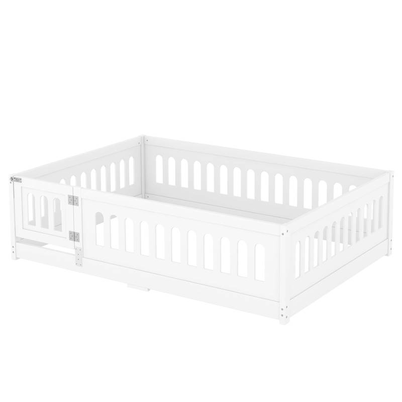 Cozy Guardrail Floor Bed for Kids