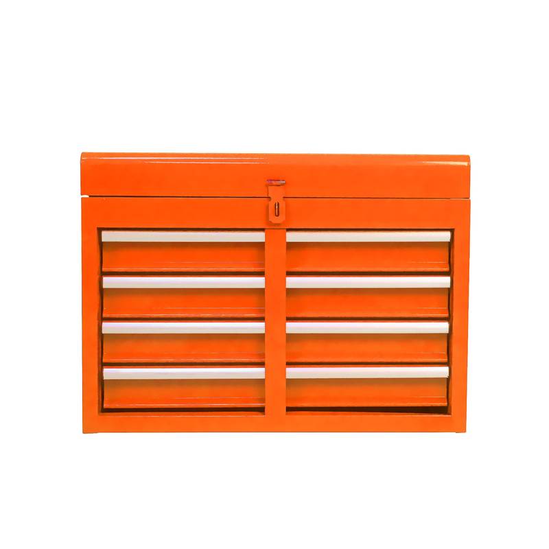 Orange Tool Chest with Detachable Drawers and Adjustable Shelf