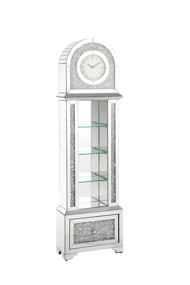 Noralie LED Grandfather Clock with Faux Diamond Accents
