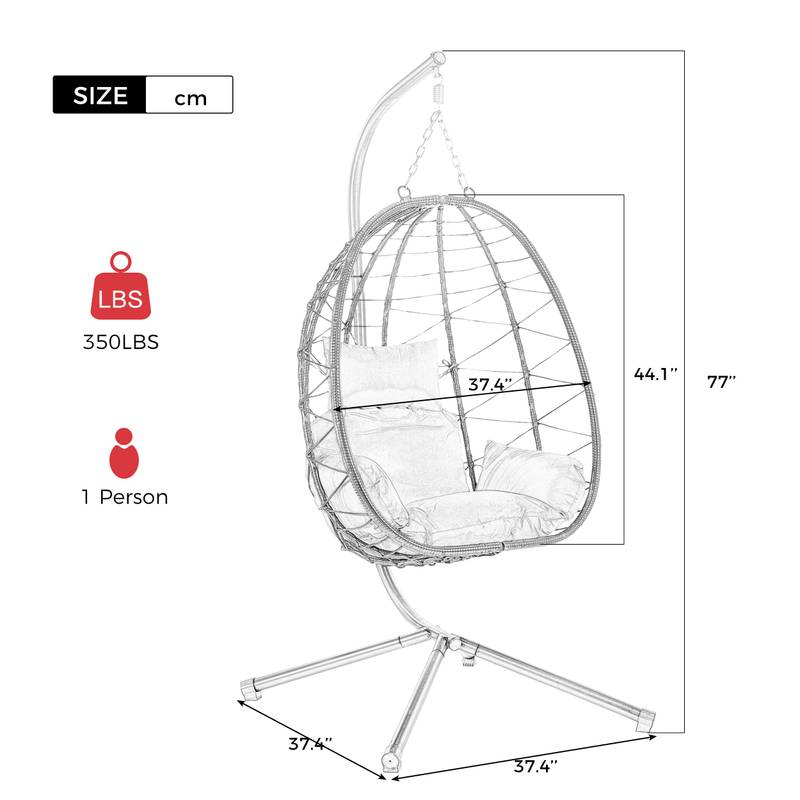 Cozy Swing Egg Chair with Stand