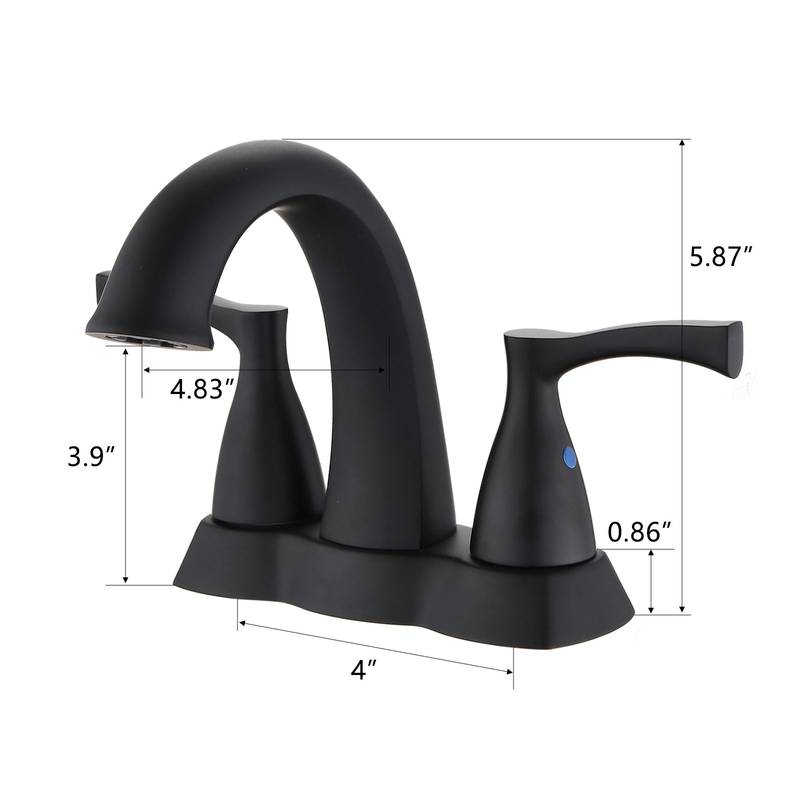 Sleek Matte Black Bathroom Faucet with Pop-Up Drain