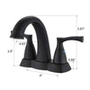 Sleek Matte Black Bathroom Faucet with Pop-Up Drain