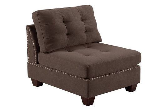 Chic Black Tufted Armless Chair